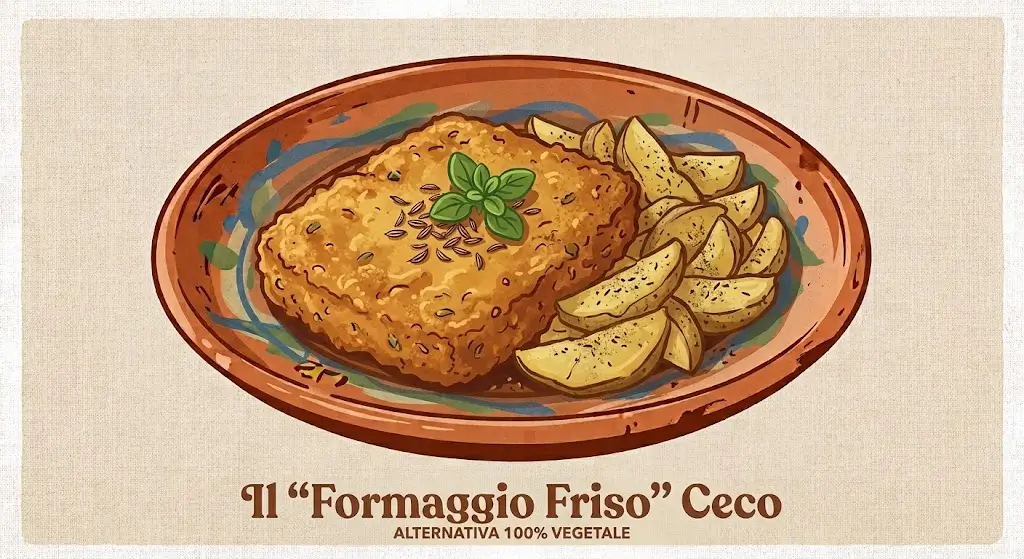 Formaggio fritto vegano stile ceco