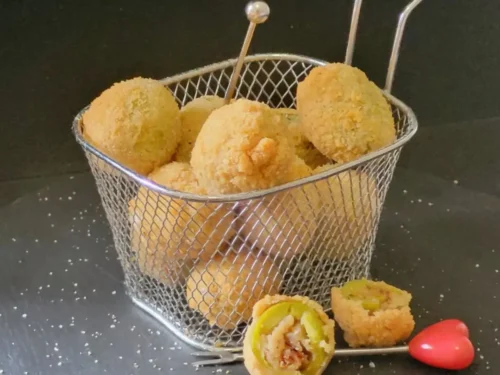 Olive all'ascolana vegane con i fagioli e doppia panatura