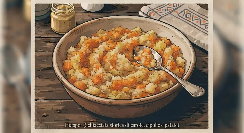 Hutspot schiacciata storica olandese di carote e cipolle PaulVeg